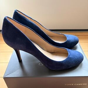 Vince Camuto Sariah Blue Suede Pumps